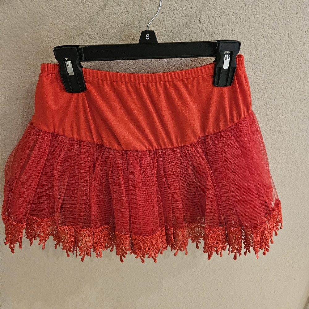 Red Tulle short small skirt for Halloween